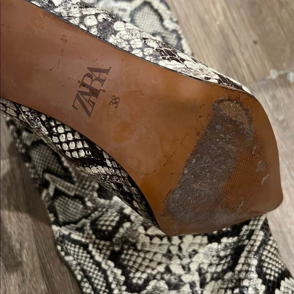 Zara snake print boots Size 7.5 - Picture 6 of 12